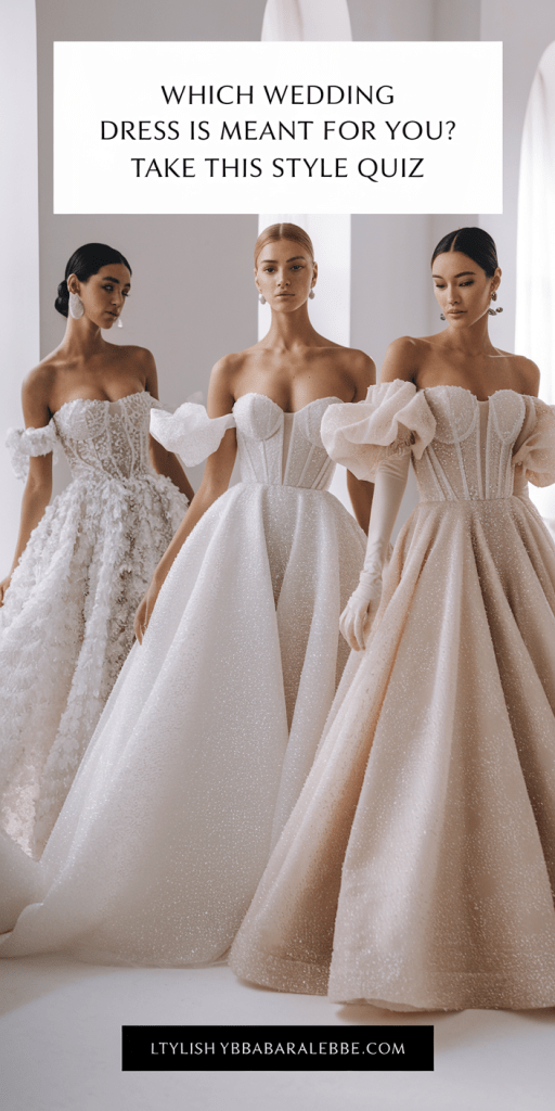 WHAT IS YOUR STYLE? WHAT WEDDING DRESS SUITS YOU? Which wedding dress suits you? Find out based on your personality! TAKE THE TEST