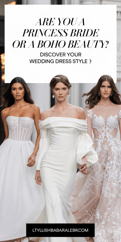 WHAT IS YOUR STYLE? WHAT WEDDING DRESS SUITS YOU? Which wedding dress suits you? Find out based on your personality! TAKE THE TEST