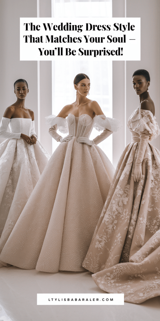 WHAT IS YOUR STYLE? WHAT WEDDING DRESS SUITS YOU? Which wedding dress suits you? Find out based on your personality! TAKE THE TEST