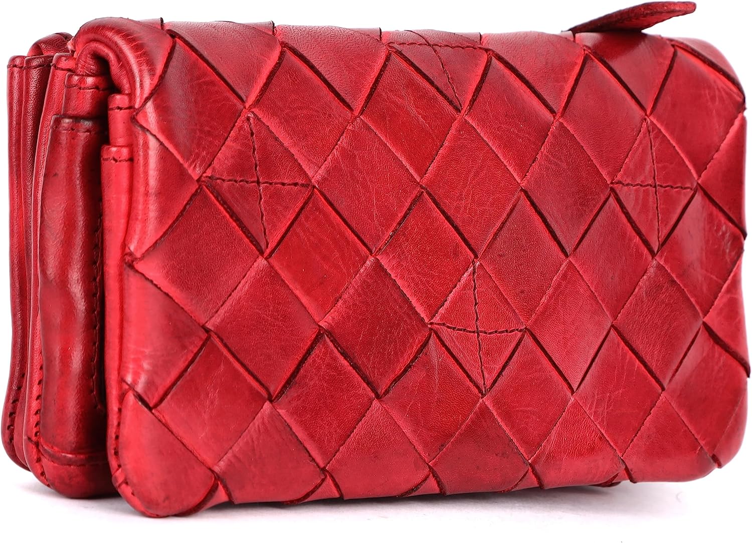 Genuine Leather Wallets for Women, Small Wallet for Ladies Zipper Coin Purse Credit Card Holder with Strap