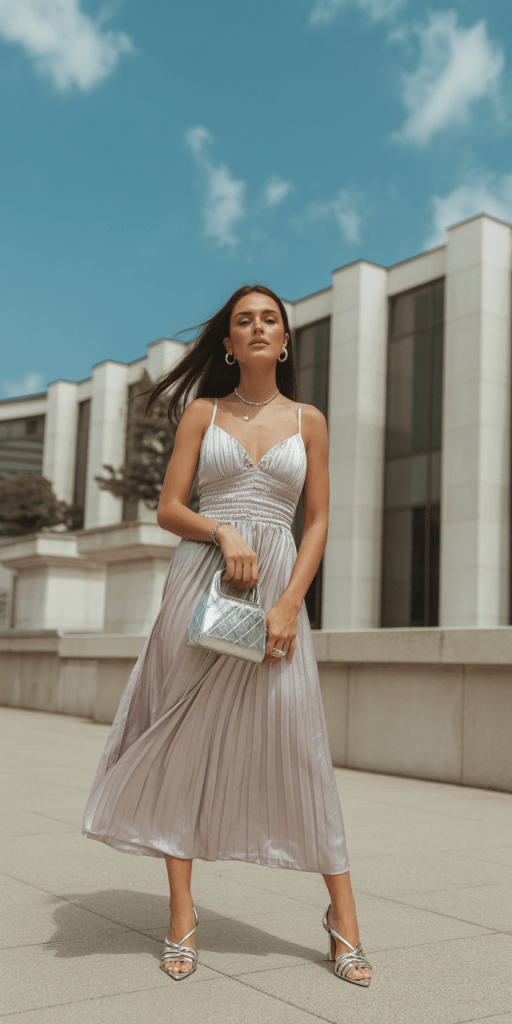 10 Silver wedding sandals + bag tips. Silver wedding sandals and matching bags: The sparkle that will brighten up your big day!