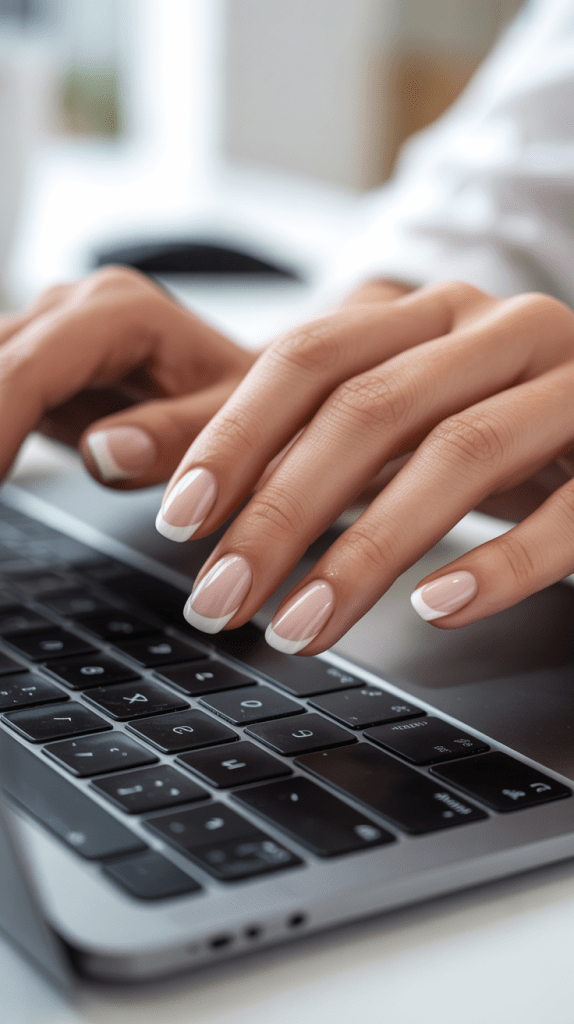 Minimalist manicure ideas: from classic French nails to ombré.