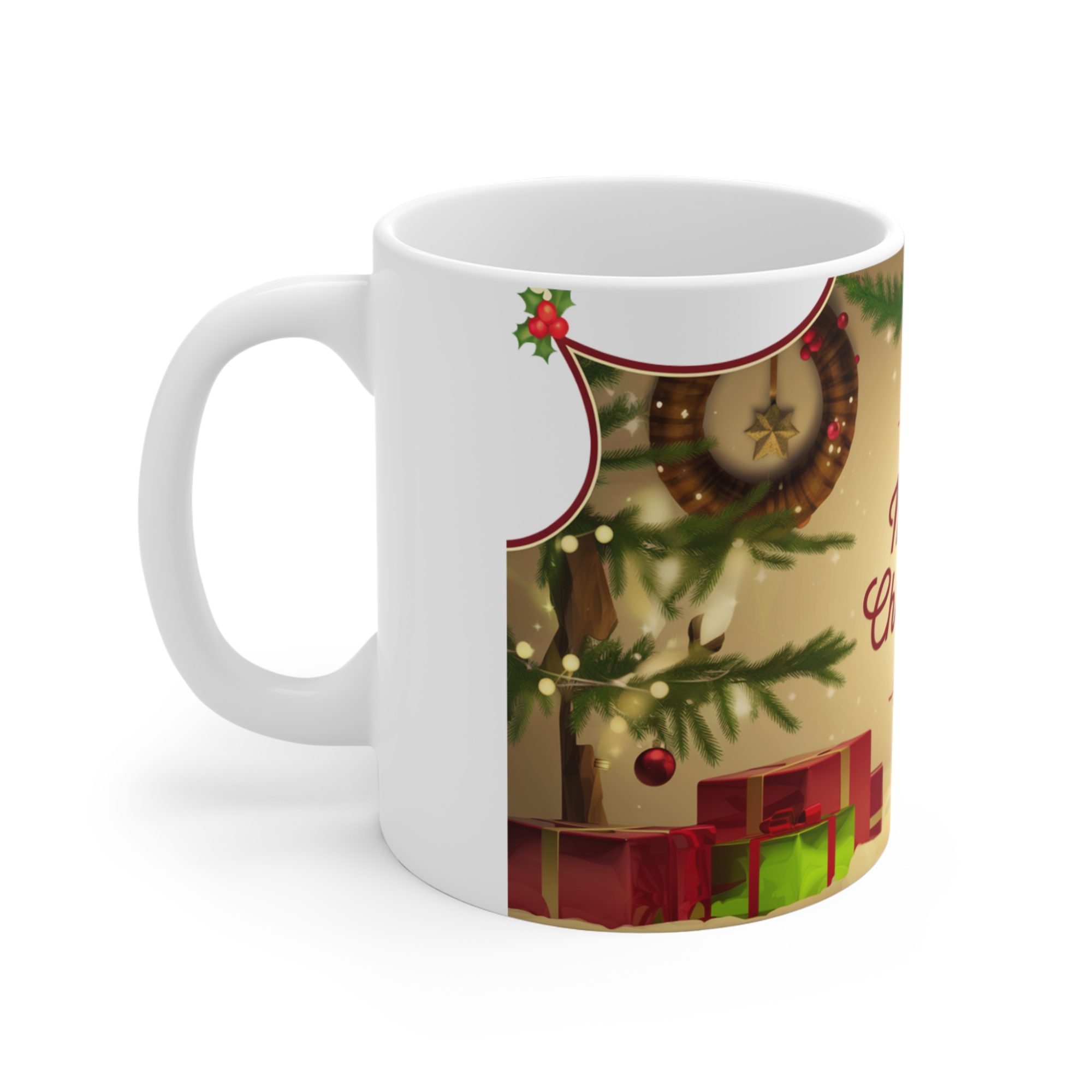 Merry Christmas Mug - Festive Holiday Gift (11oz ) - Image 2