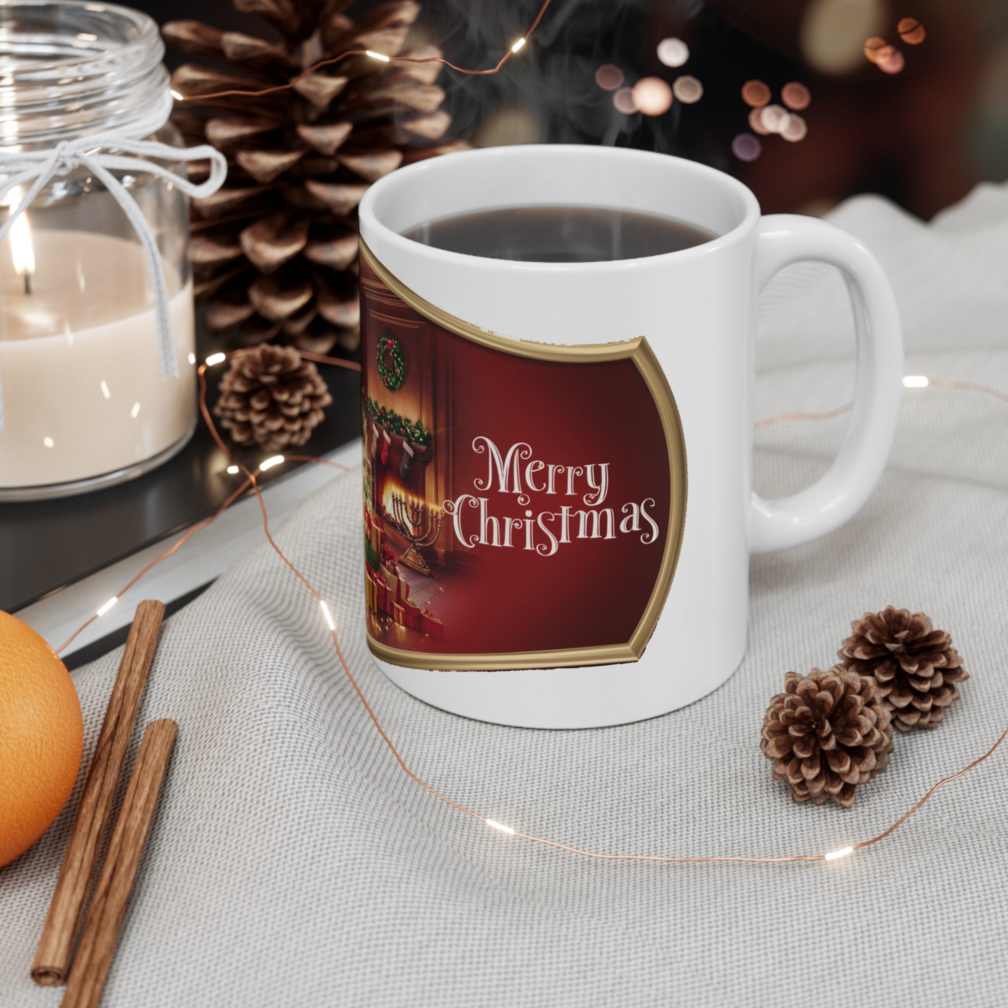 Merry Christmas Mug - Festive Holiday Gift (11oz ) - Image 4