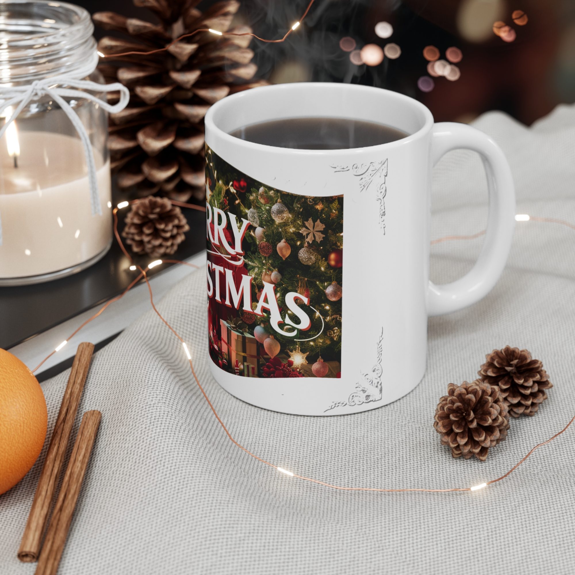 Merry Christmas Mug - Festive Holiday Gift (11oz ) - Image 4