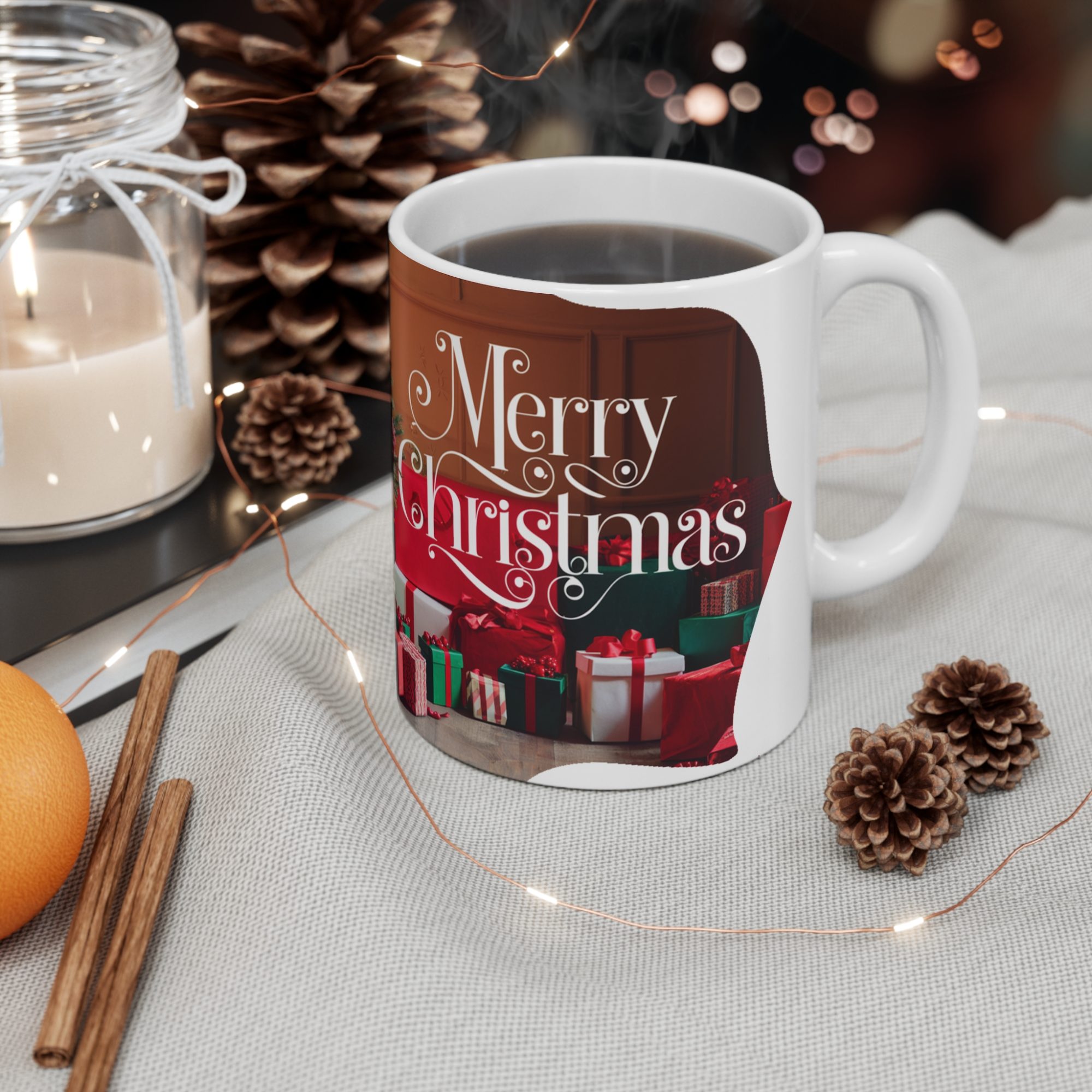 Merry Christmas Mug - Festive Holiday Gift (11oz ) - Image 4