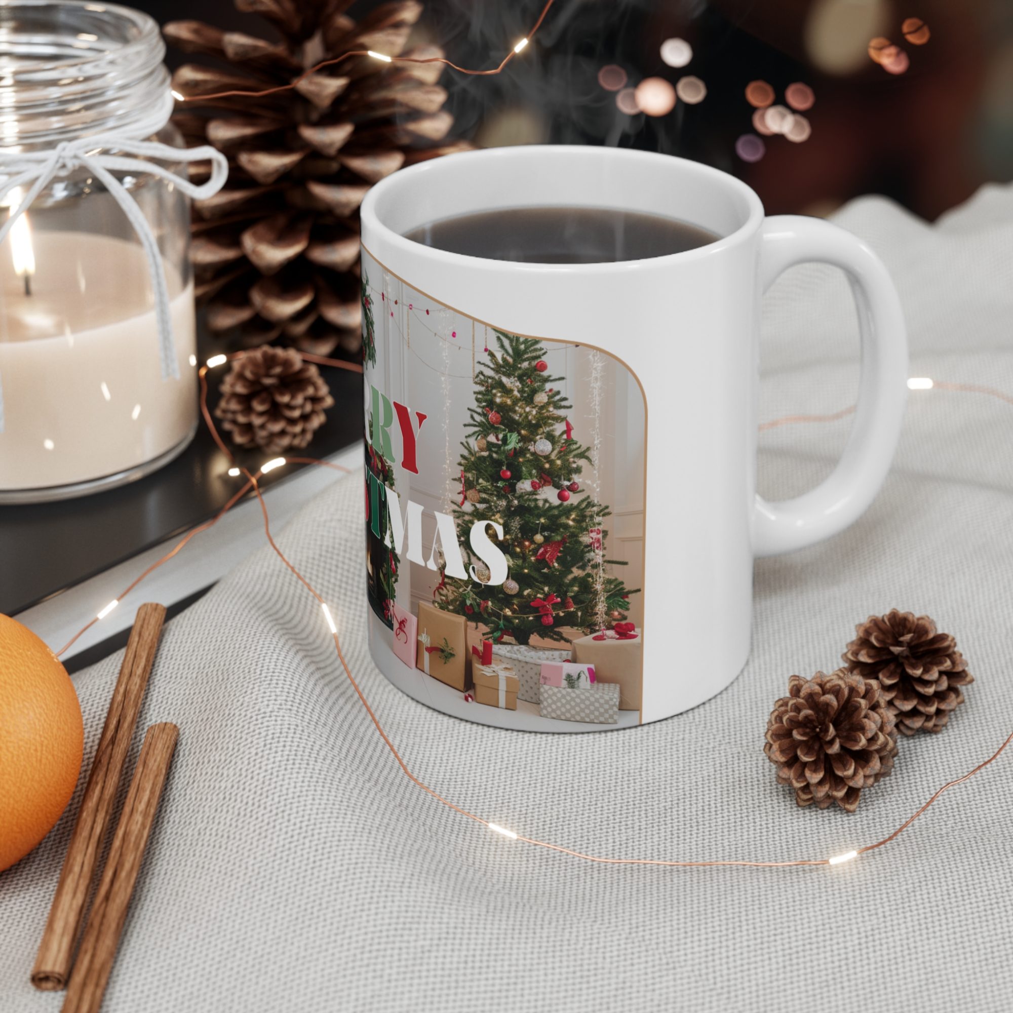 Merry Christmas Mug - Festive Holiday Gift (11oz ) - Image 4