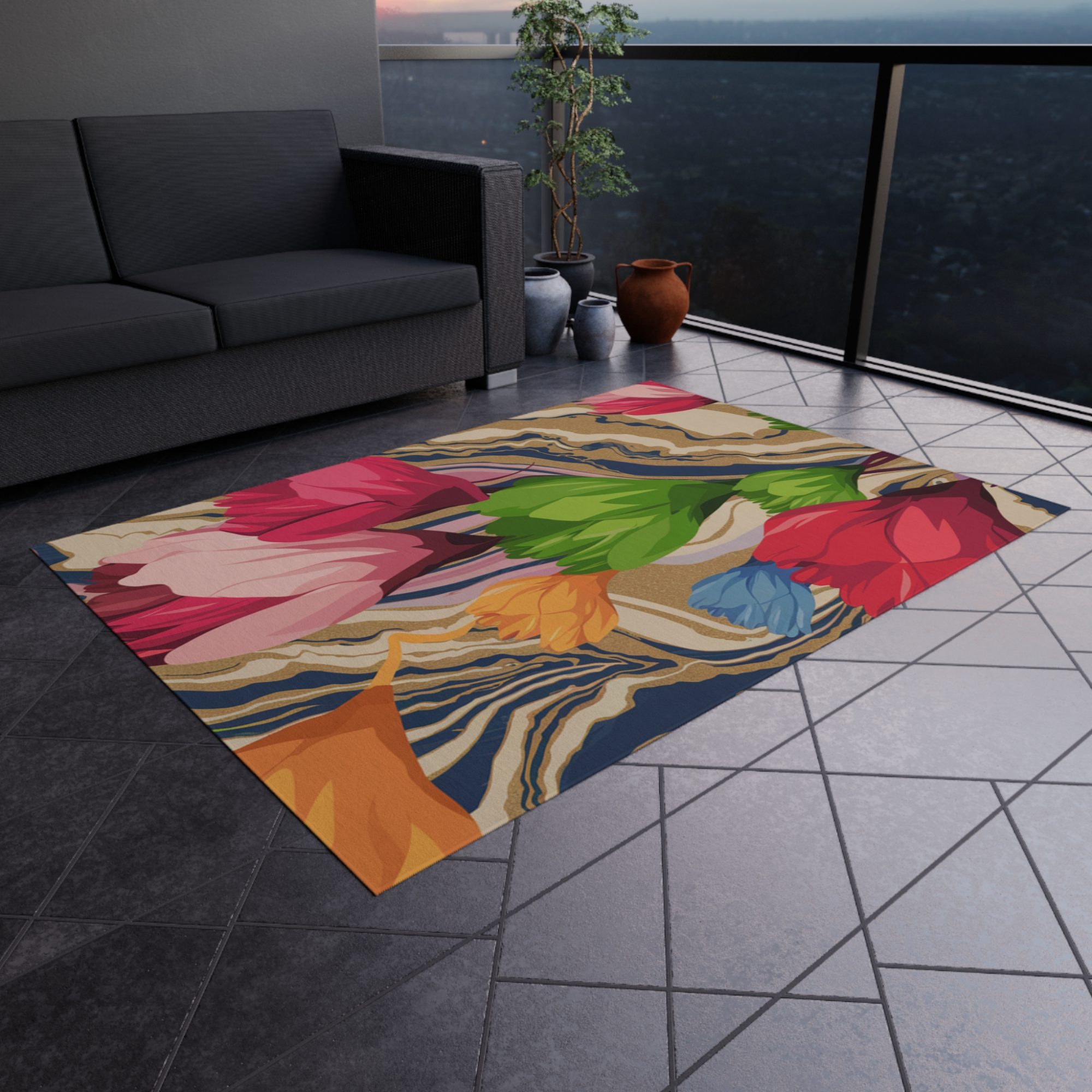 #1012 Elegant Abstract Rug - Stylish Decor - Image 4