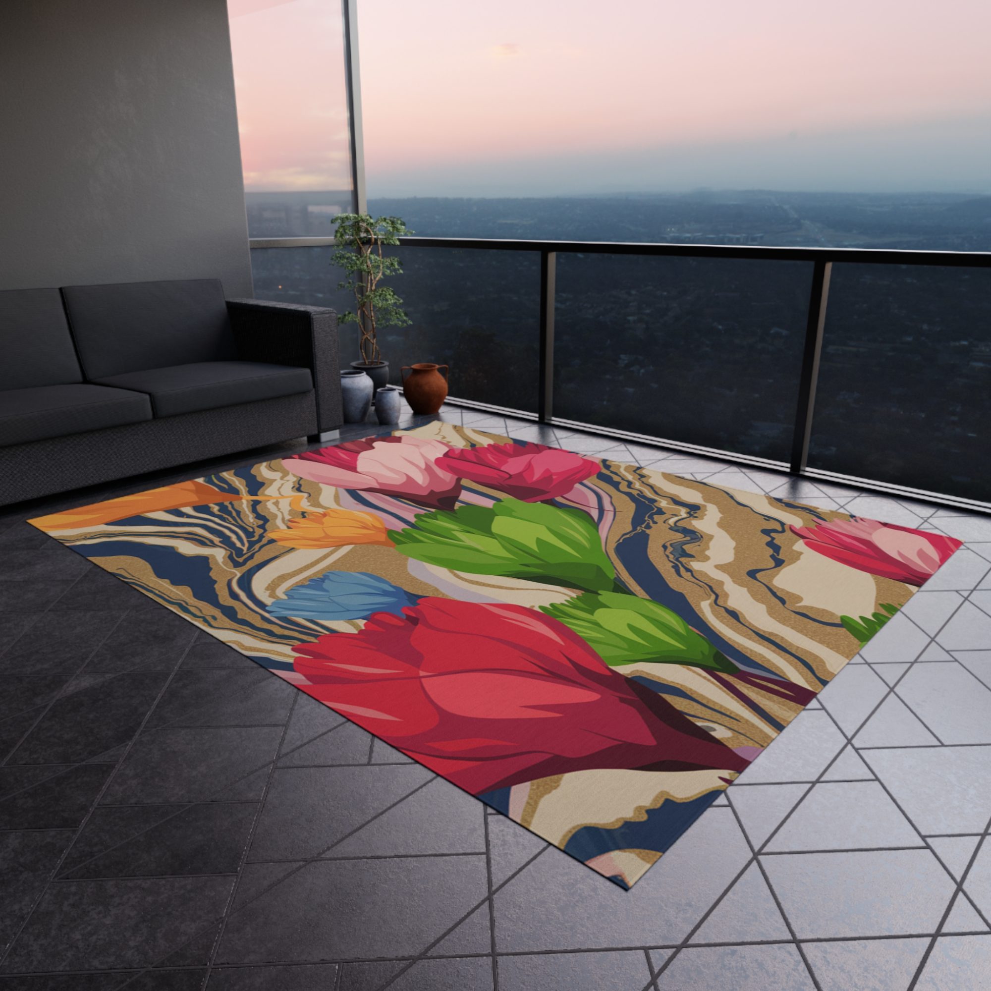 #1012 Elegant Abstract Rug - Stylish Decor - Image 16