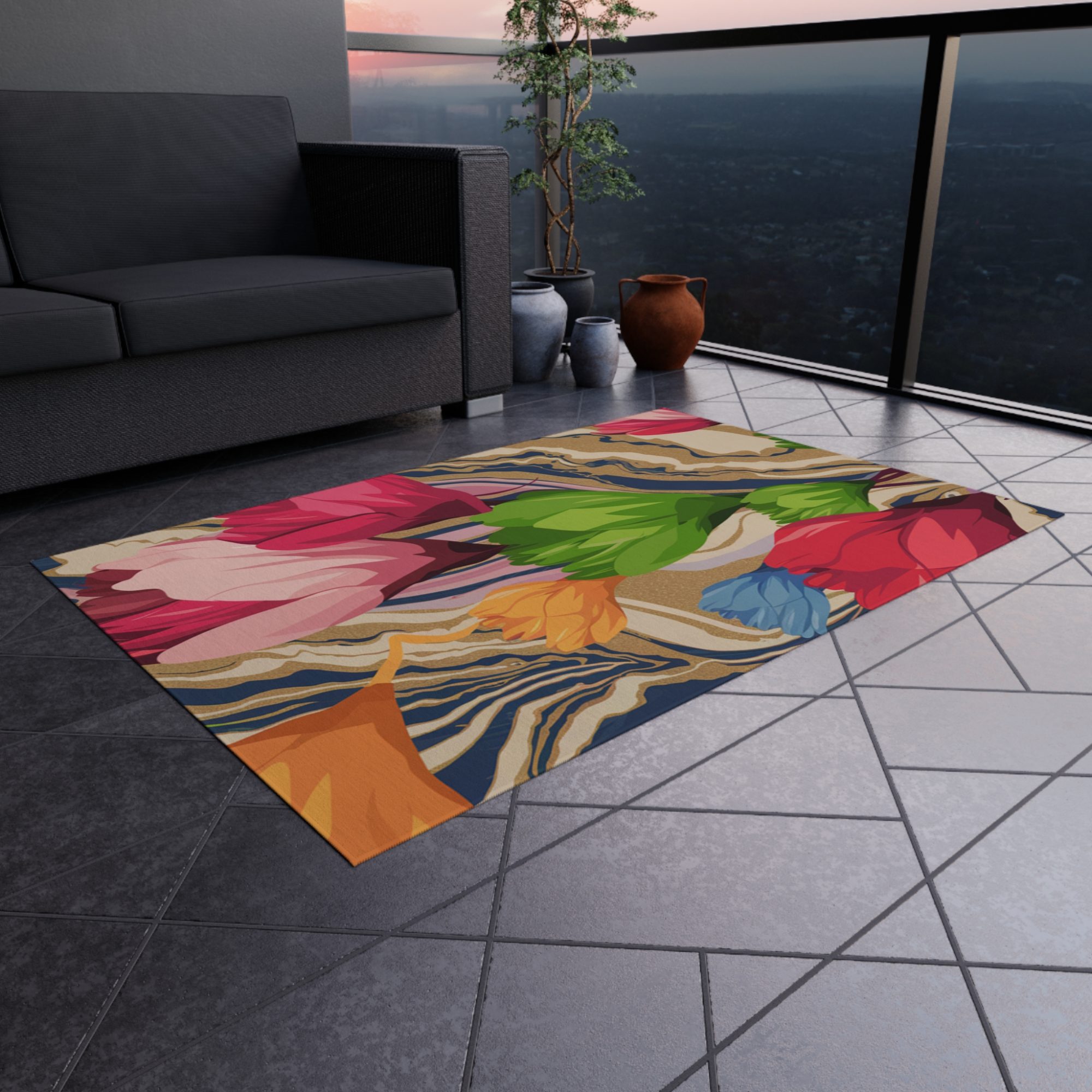 #1012 Elegant Abstract Rug - Stylish Decor - Image 12