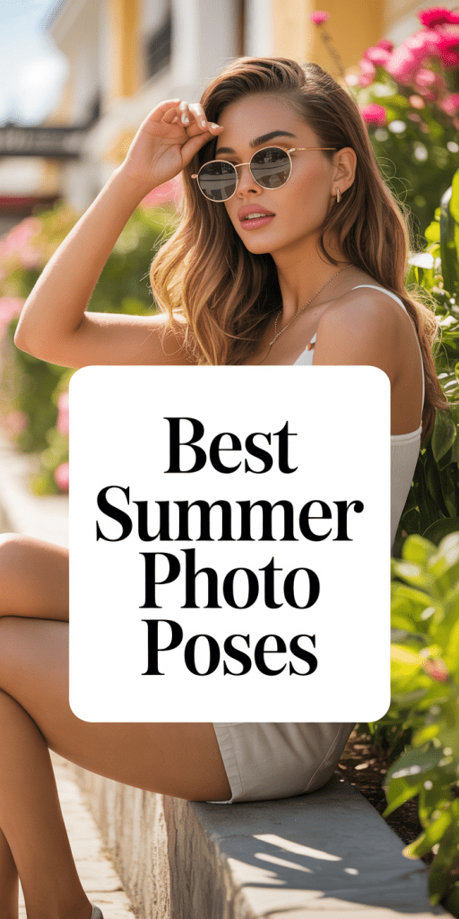 Best Summer Photo Poses. Perfect Summer Photo Poses to Match Your Outfit AestheticBecause your outfit deserves more 