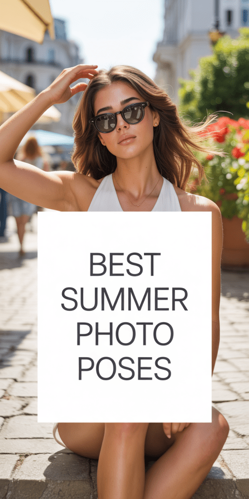 Best Summer Photo Poses. Perfect Summer Photo Poses to Match Your Outfit AestheticBecause your outfit deserves more 