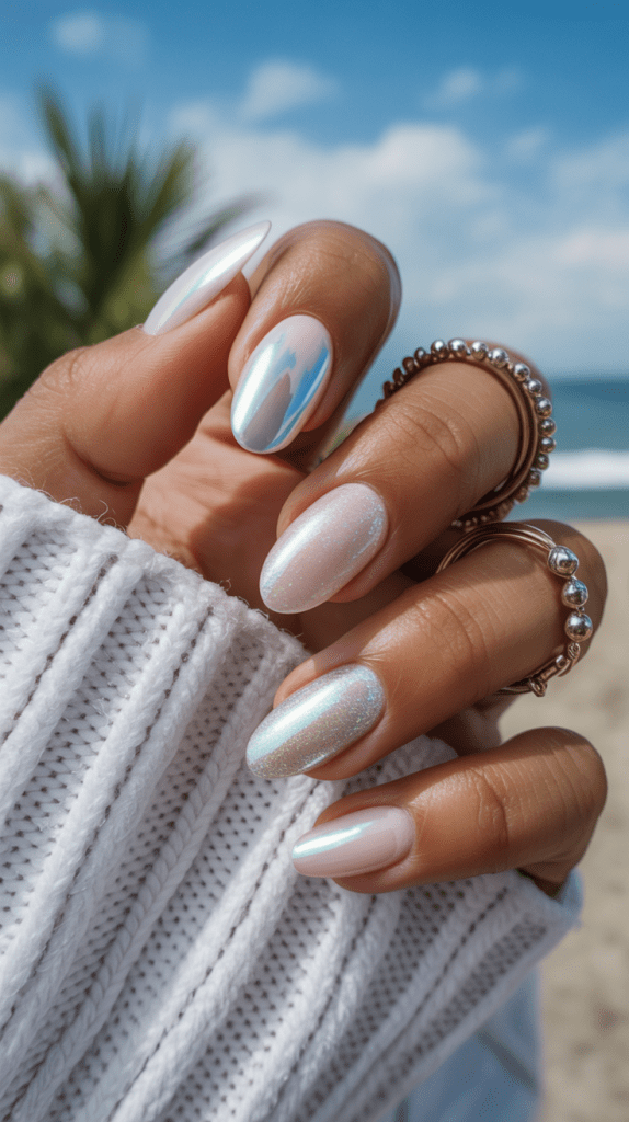 Mirror Shine Nails, Chrome Nails, and Opal Nails