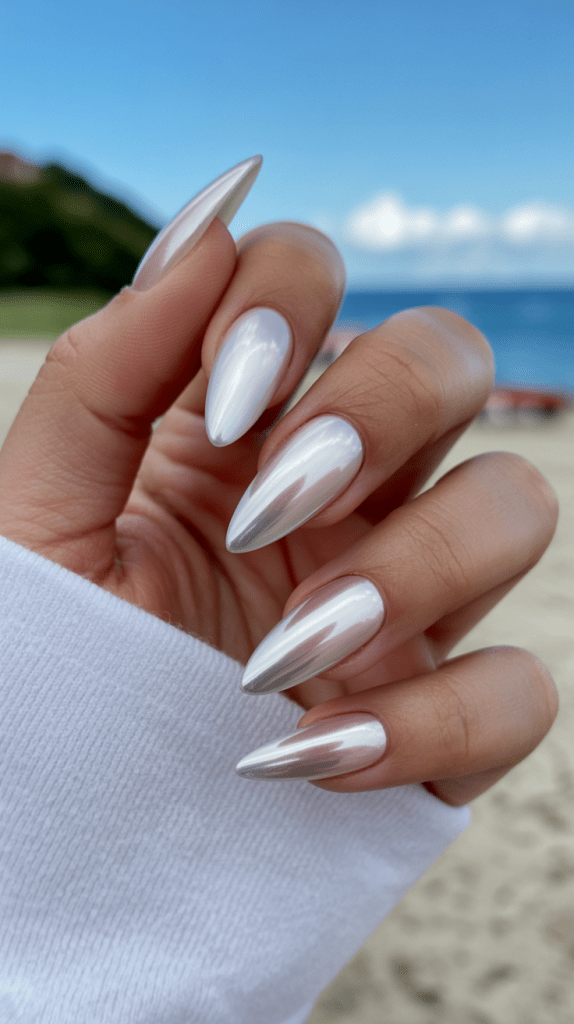 Mirror Shine Nails, Chrome Nails, and Opal Nails
