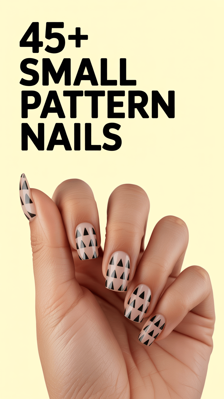 Simple Patterned Nails Small Pattern Nail Designs