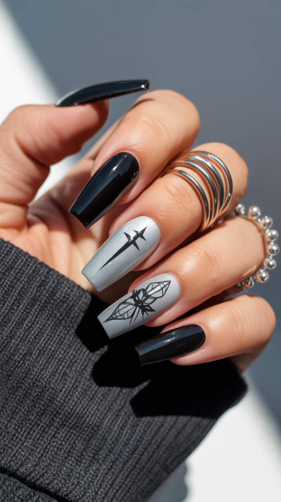Gothic Coffin Nails. Why Coffin Shape Is Perfect for Gothic NailsThe coffin shape plays a fundamental role in how gothic nails are perceived