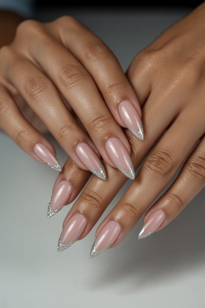 Sparkling Glitter Nails. Effortless Elegance with Luxury Custom Nails