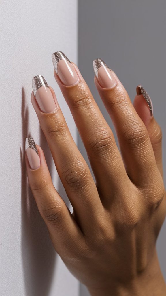 Sparkling Glitter Nails. Effortless Elegance with Luxury Custom Nails