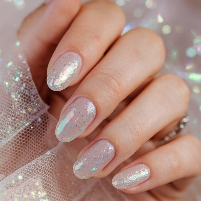 Sparkling Glitter Nails. Effortless Elegance with Luxury Custom Nails