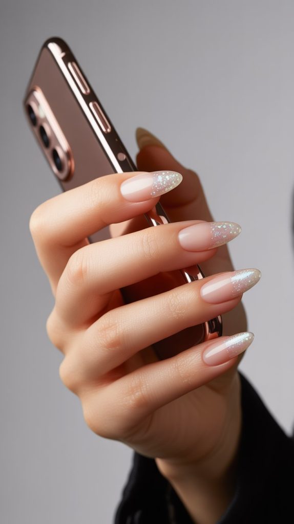 Sparkling Glitter Nails. Effortless Elegance with Luxury Custom Nails