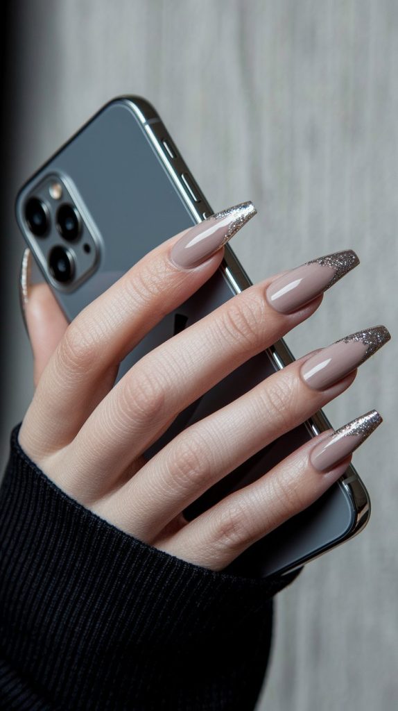 Sparkling Glitter Nails. Effortless Elegance with Luxury Custom Nails