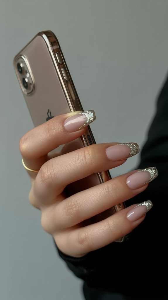 Sparkling Glitter Nails. Effortless Elegance with Luxury Custom Nails