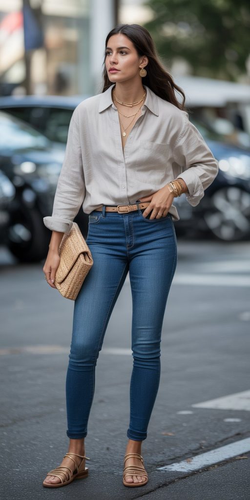 15 Elegant Jeans Outfits That Actually Look Polished -