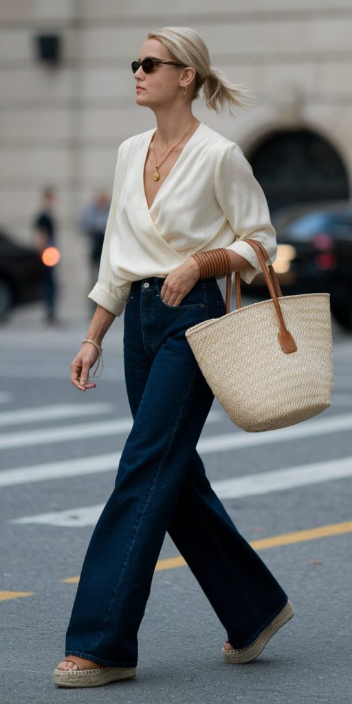 15 elegant jeans outfit ideas for summer that feel polished, chic, and effortlessly put-together — from brunch to rooftop dinners