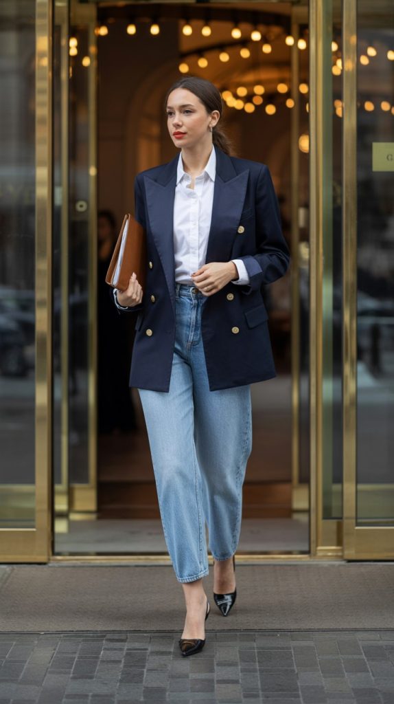 18 Old Money Quiet Luxury Denim Jeans Outfits for the Elegant Modern Woman