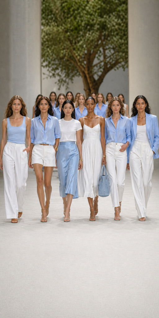 How to Wear Icy Blue This Summer Without Looking Too Sweet