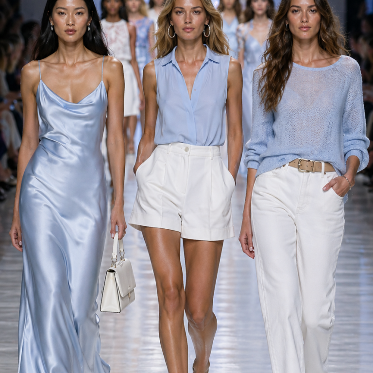 How to Wear Icy Blue This Summer Without Looking Too Sweet