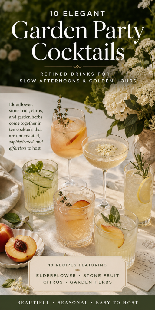10 Elegant Summer Cocktails for a Quiet Luxury Garden Party