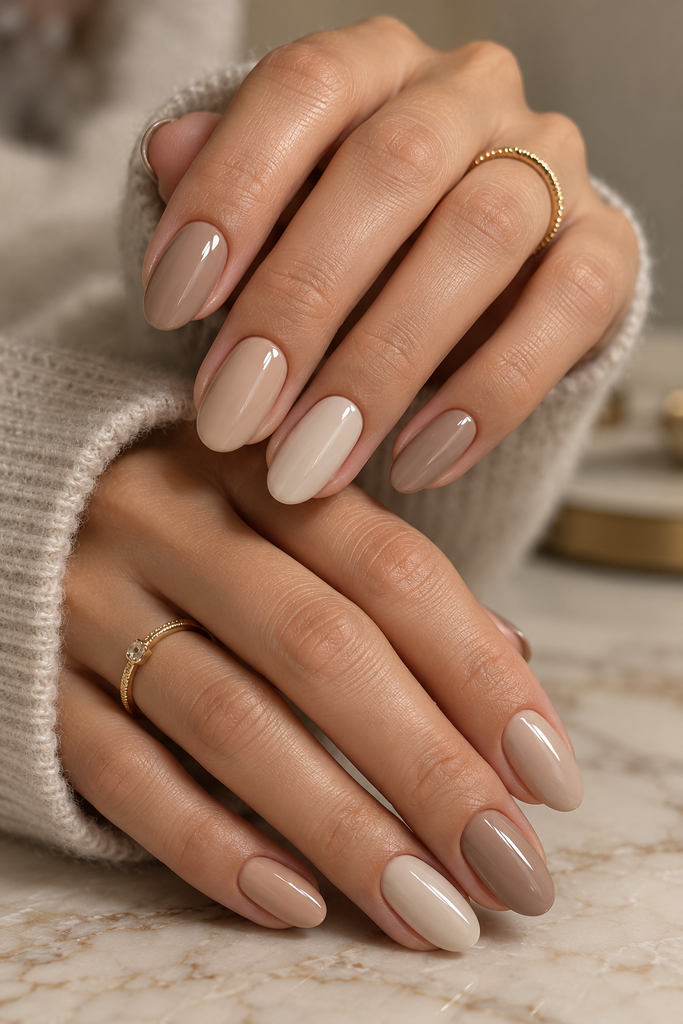 Medium-Length Rounded Cashmere Nails